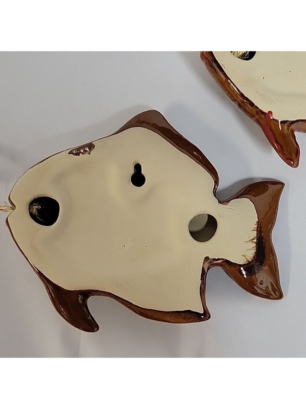 Set of (2) Glazed Finish Studio Pottery Fish - Picture 4 of 8